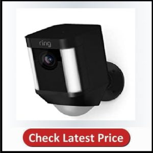 Ring Spotlight Cam Battery HD Security Camera with Built Two-Way Talk and a Siren Alarm
