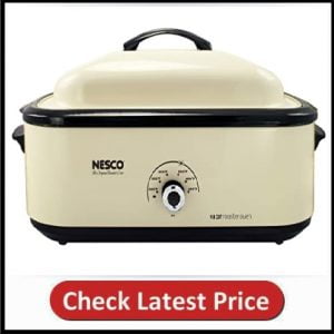 Nesco Classic Roaster Oven, Porcelain Cookwell, Ivory 1425 Watts of Power